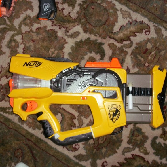 LOT OF Nerf N-Strike LONGSHOT CS-6 & EXTENSIO, AlphaTrooper CS-18, Firefly Rev-8 - Picture 8 of 8
